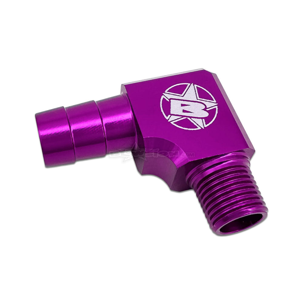 1/8 NPT x 3/8 Barb 90° Billet