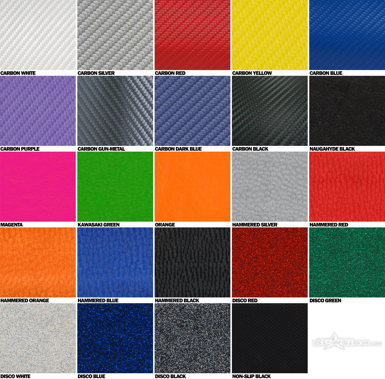 Blowsion Vinyl Color Swatch