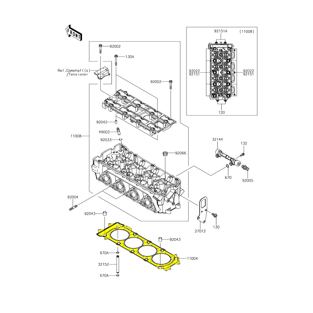 Cylinder Head Gasket - Kawasaki SXR 1500 / STX 12F / STX 15F / ULTRA LX