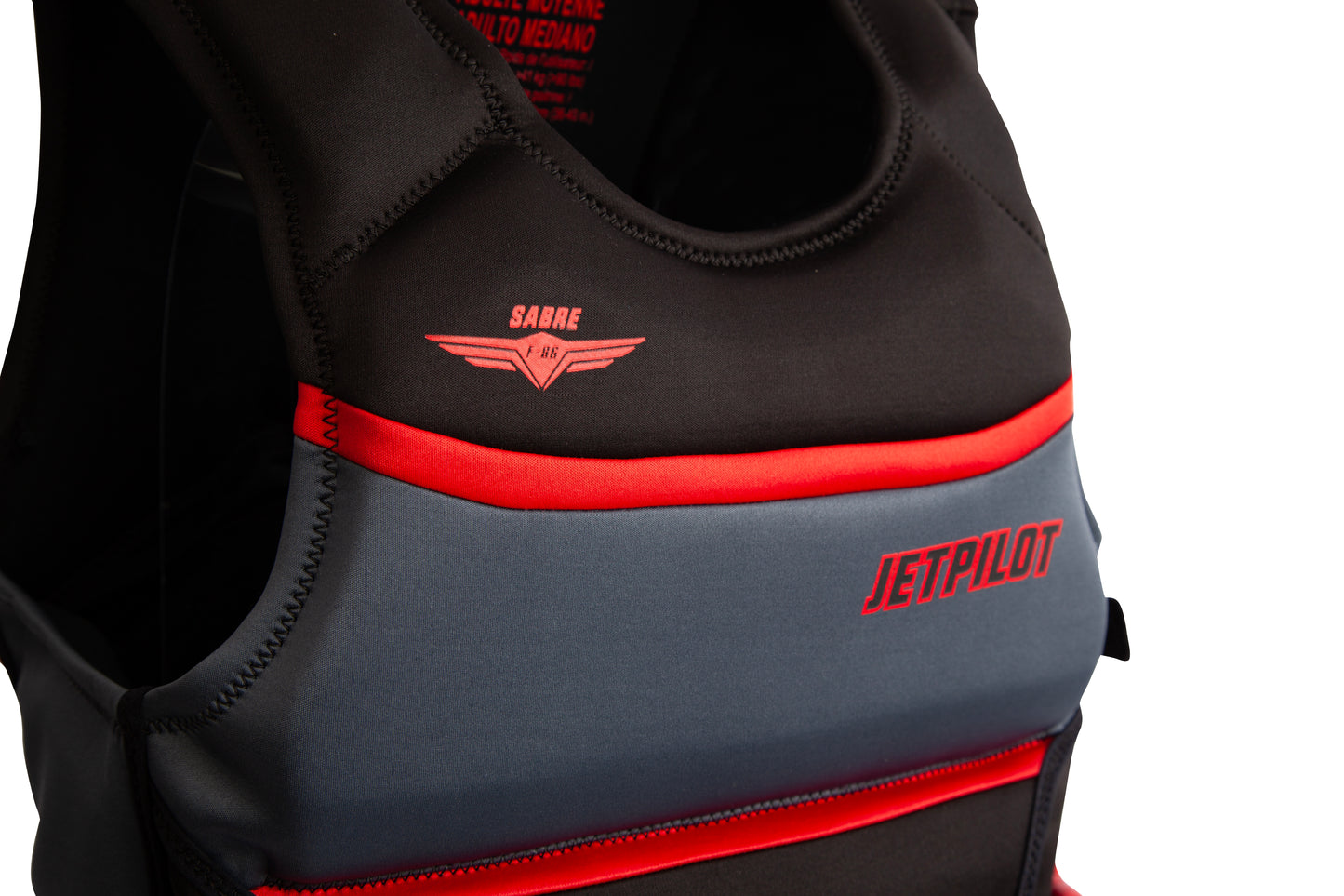 Jet Pilot F-86 Sabre Neoprene Vest - Black/Red