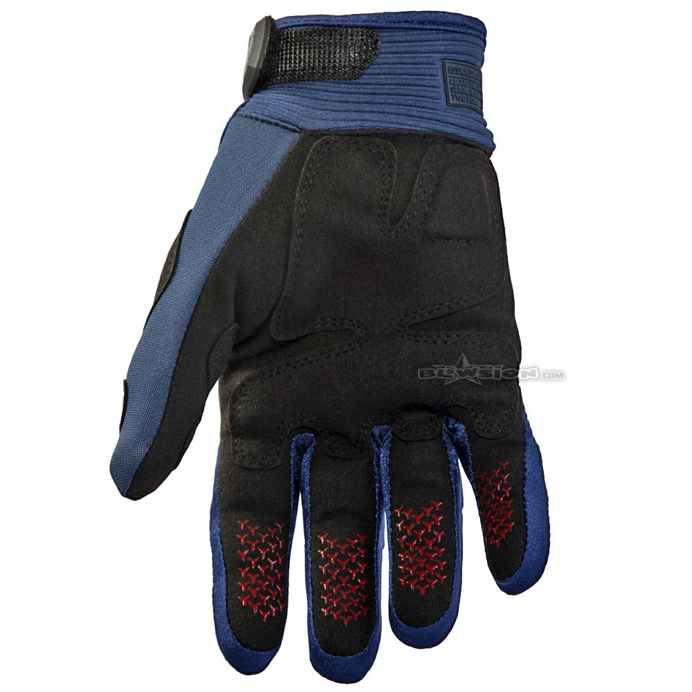 Jetpilot Hold Fast Full Finger Glove Blue/Red - JP22300