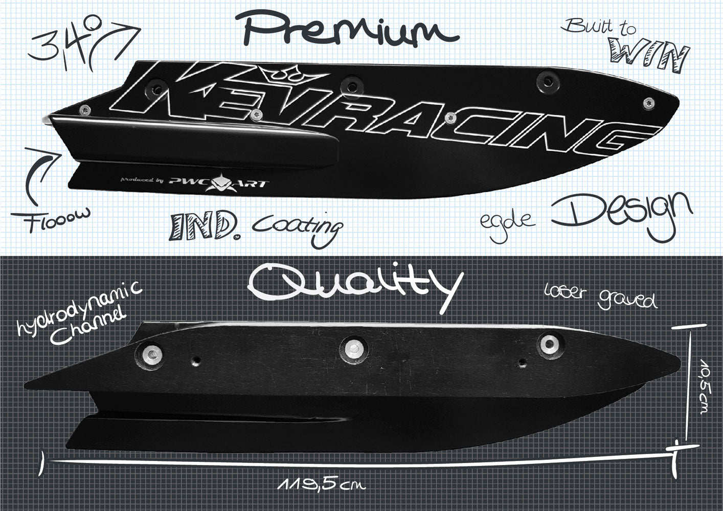 PWC Art Race Diffusor Sponsons - SXR 1500