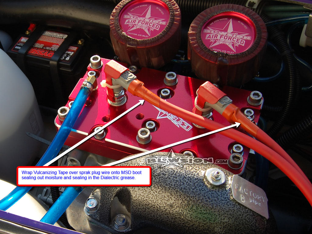MSD Salt Water Spark Plug Boot Kit (Installed)