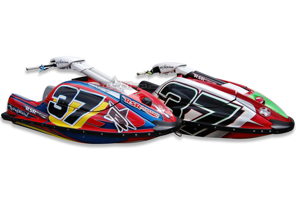 OEM Kawasaki Front Bumper SXR - Part Number: 39027-3745-6Z (installed)