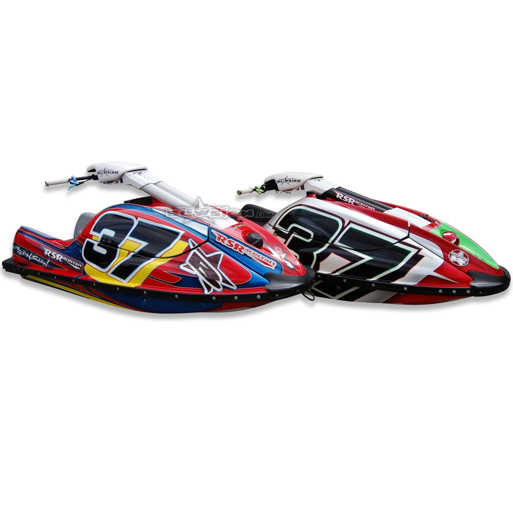 OEM Kawasaki Front Bumper SXR - Part Number: 39027-3745-6Z (installed)