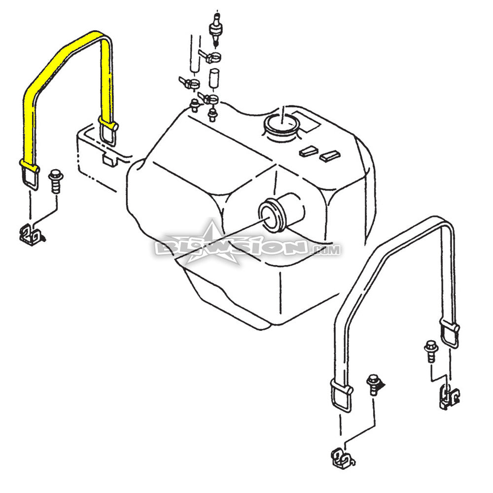 OEM Yamaha Fuel Tank Strap (Right Side) - EW2-67821-00-00