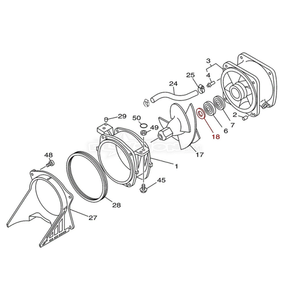 OEM Yamaha Impeller Spacer - 62T-51348-00-00