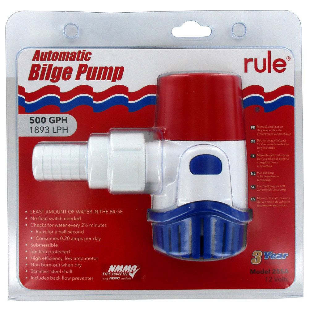 Bilge Pump - Rule - 500GPH Automatic