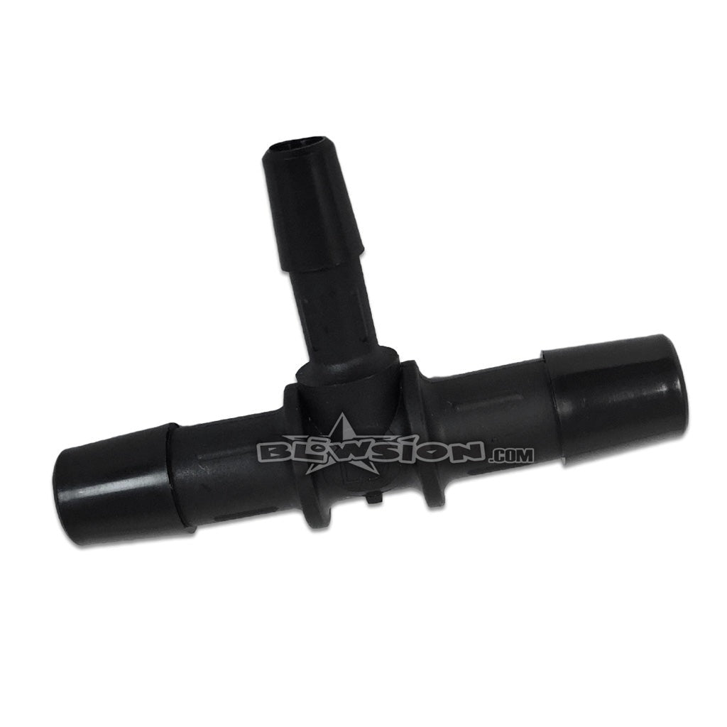 T Fitting 3/8" x 1/4" x 3/8" Barbed - Black