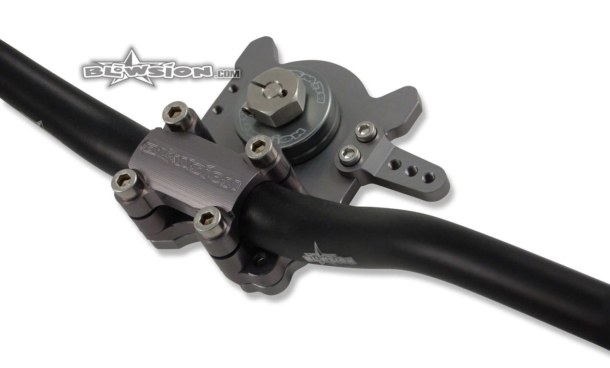 Blowsion Steering System 1-1/8" Fat - Anodized Gun-Metal (fat riser bars sold separately)