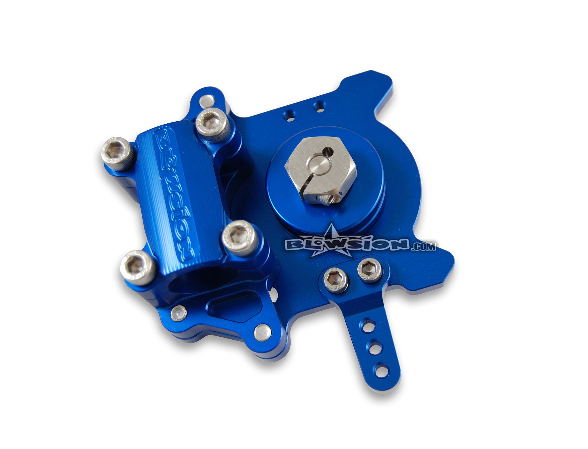 Blowsion Steering System 1-1/8" Fat - Anodized Blue