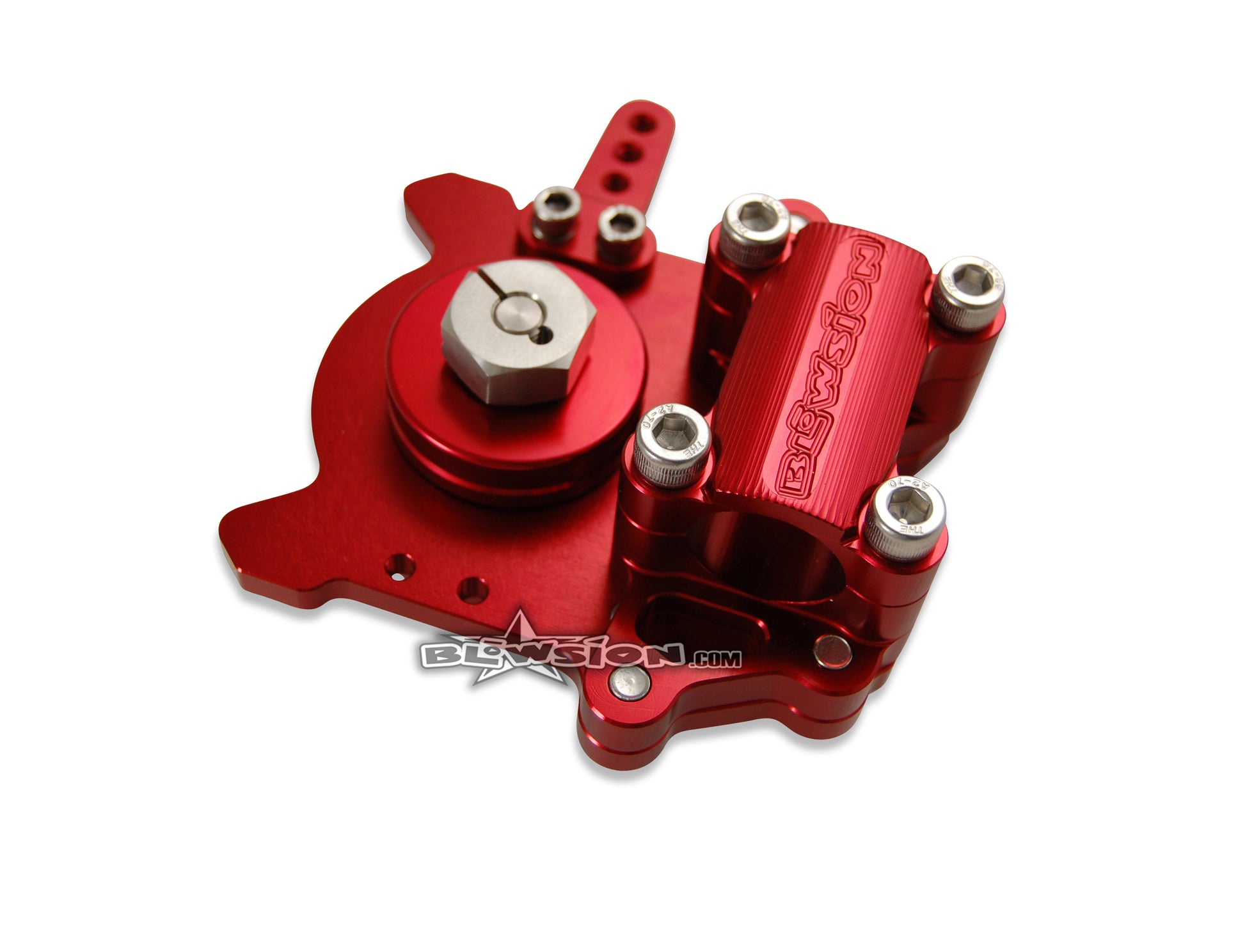 Blowsion Steering System 1-1/8" Fat - Anodized Red