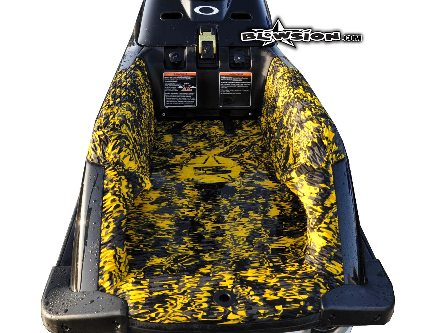 Hydro Matting Sheet - Diamond Groove | Yellow Camo (Installed)