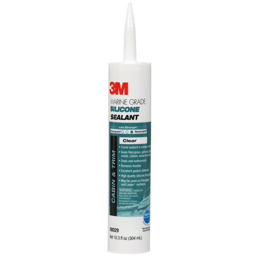 3M MarineGrade Silicone Sealant Clear (10oz) - 08029