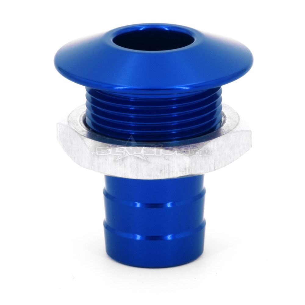 Bilge Fitting Straight - Anodized Blue