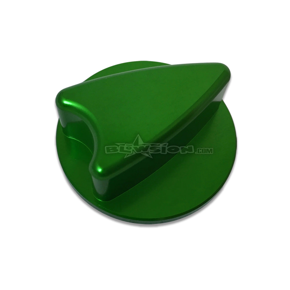 Kawasaki Billet Dash Knob - Anodized Green