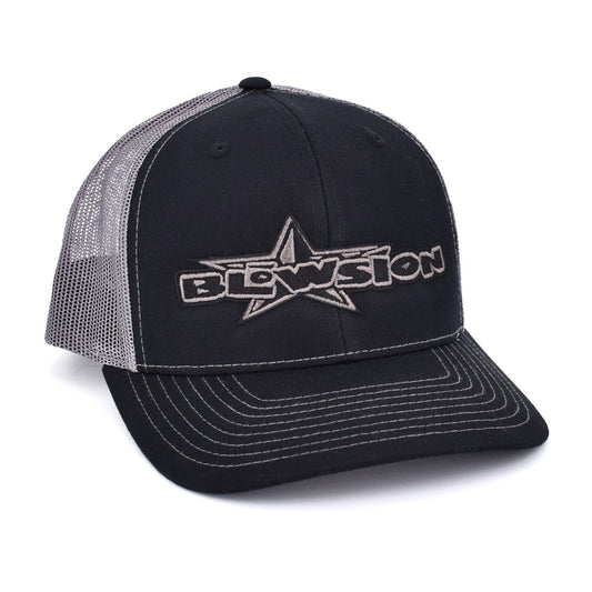 Blowsion Classic Snapback Hat - Black/Charcoal