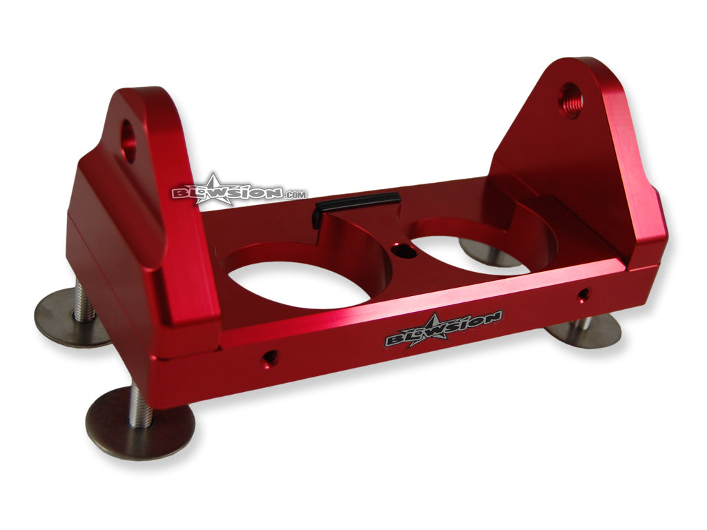 Blowsion Pole Bracket - Dual Hole - Anodized Red