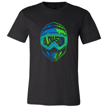 Blowsion Lid T-Shirt Black - Blue/Green | Front