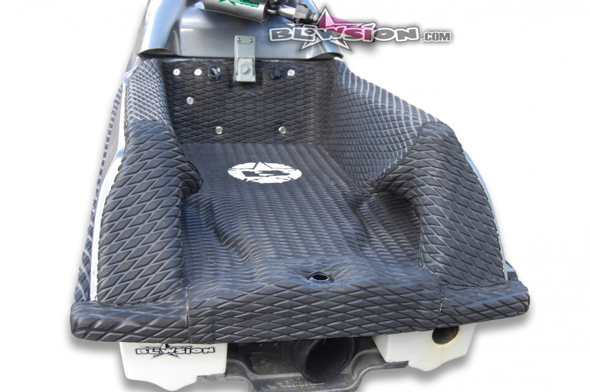 Kawasaki 750 with Kickers - Color: Black Diamond - White Logo (Side Rail Turf Not Included.)