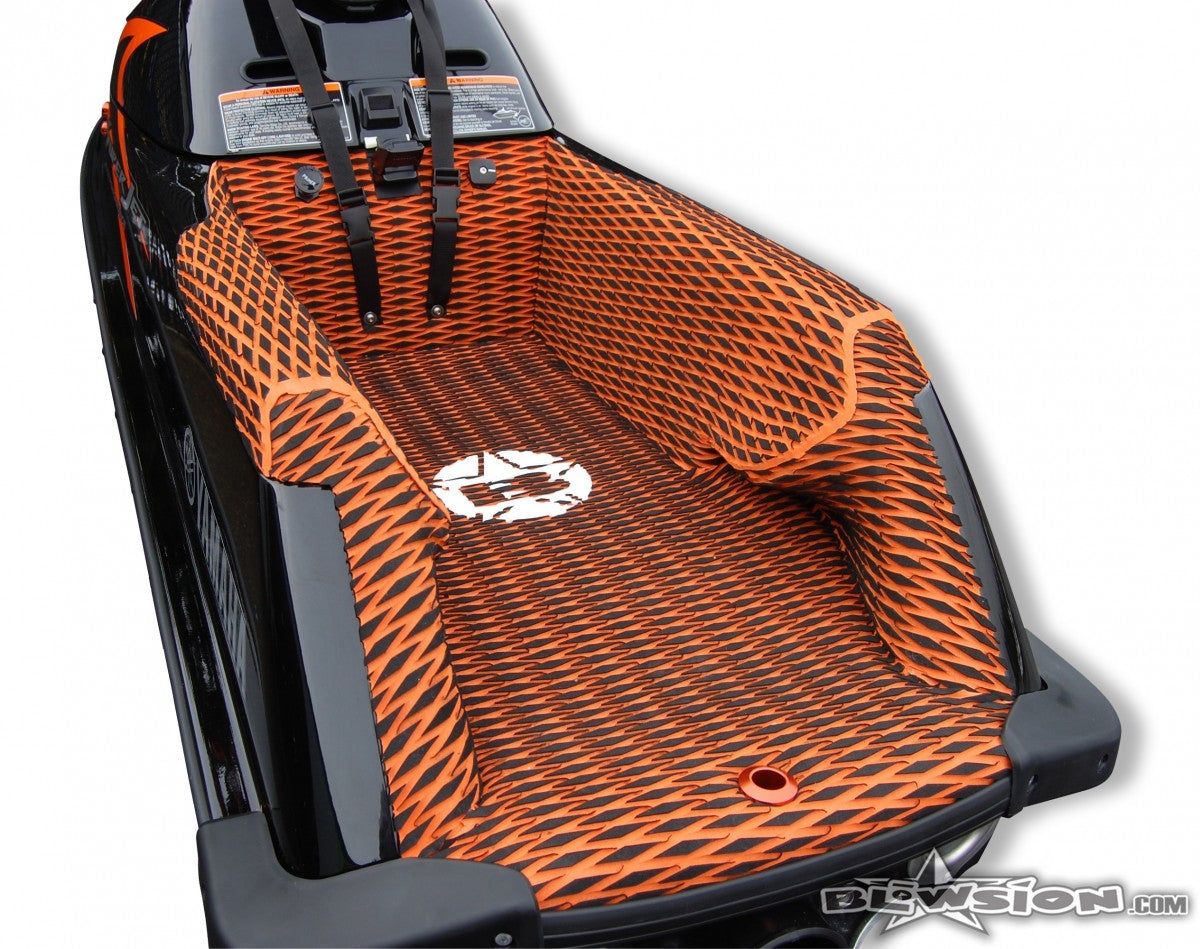 96+ Superjet with Kickers - Color: Dual Layer - Black/Orange - White Logo