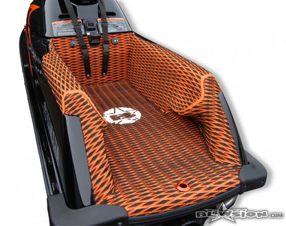 96+ Superjet with Kickers - Color: Dual Layer - Black/Orange - White Logo