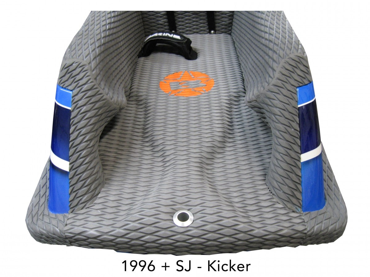96+ Superjet with Kickers - Color: Grey Diamond - Orange Logo