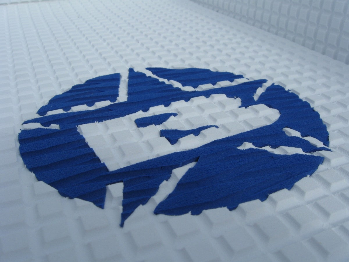 Color: White Waffle - Royal Blue Logo