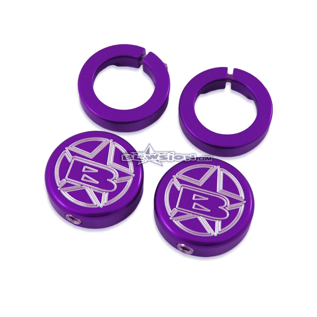 ODI Blowsion Lock Ring End Caps - Anodized Purple