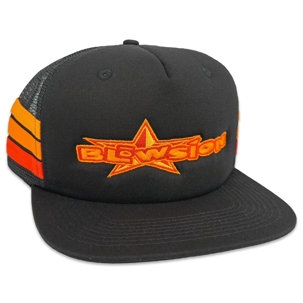 Blowsion Snapback B-Star Hat - Black Stripes