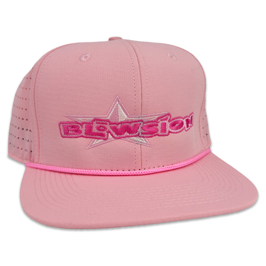 Blowsion Snapback B-Star Hat - Light Pink