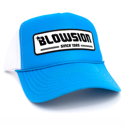 Blowsion Snapback Since89 Hat - Neon Blue/White Foam