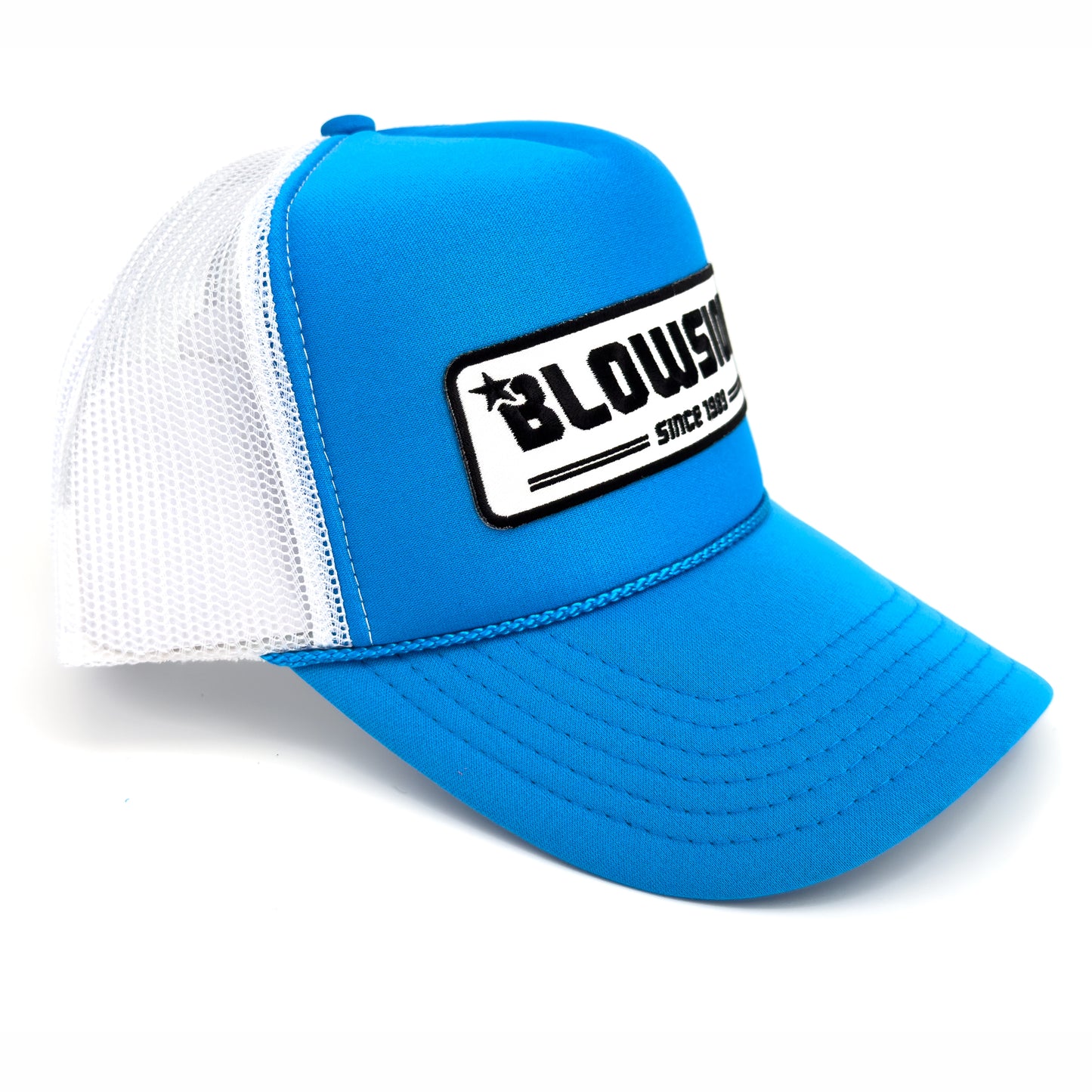 Blowsion Snapback Since89 Hat - Neon Blue/White Foam