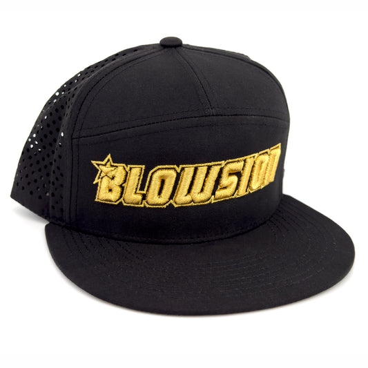 Blowsion Snapback Performance Hat - Black/Gold