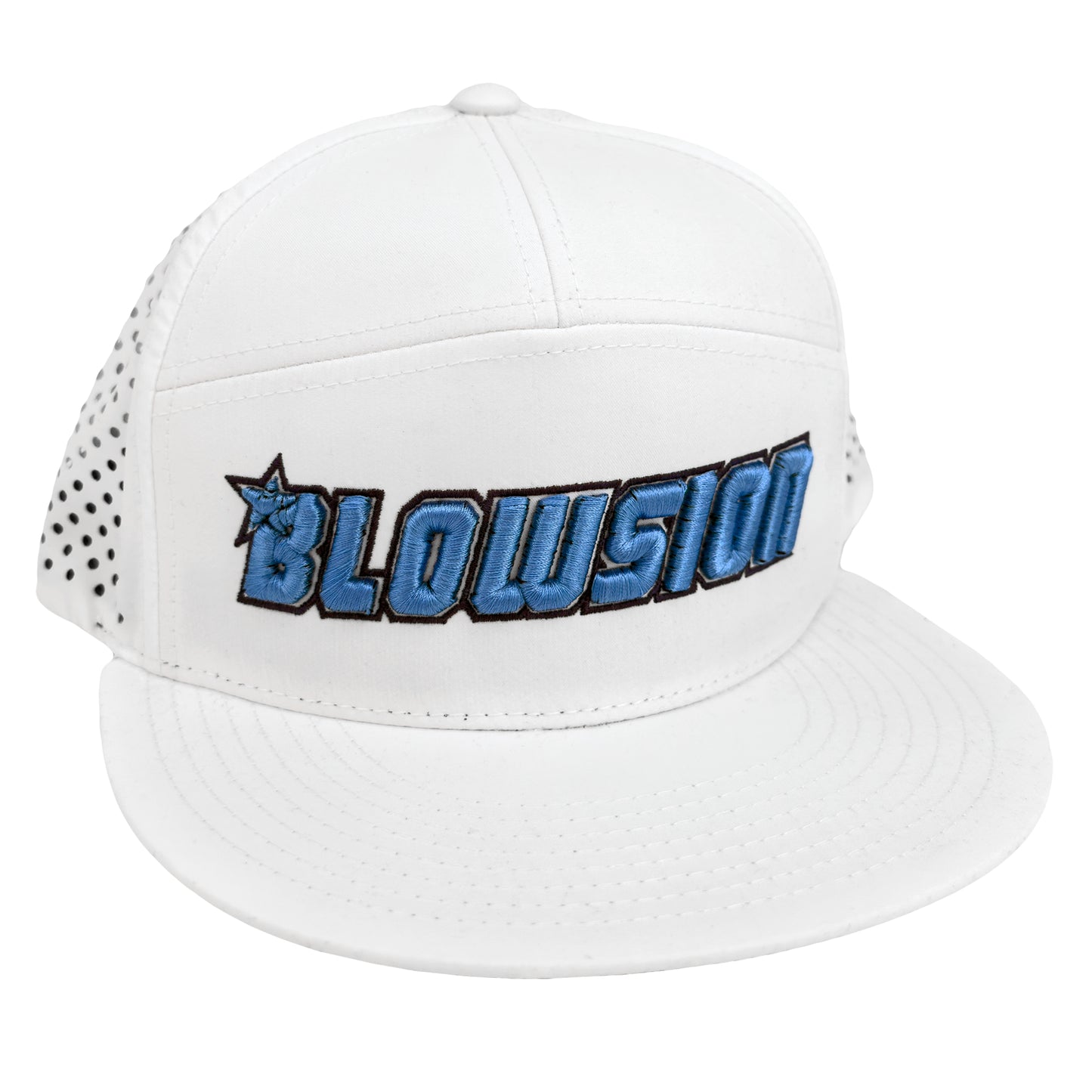 Blowsion Snapback Performance Hat - White/Blue