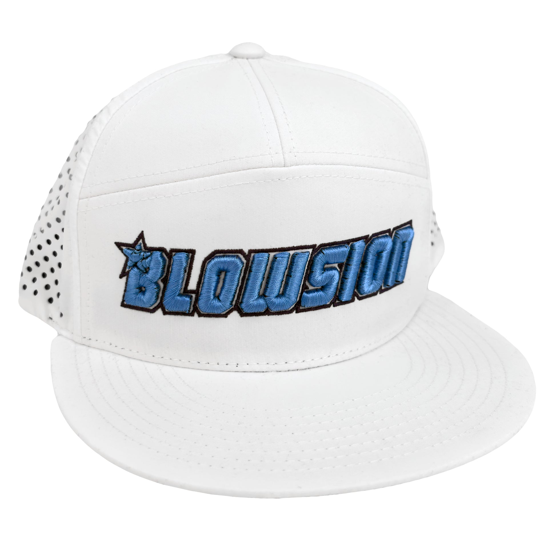 Blowsion Snapback Performance Hat - White/Blue