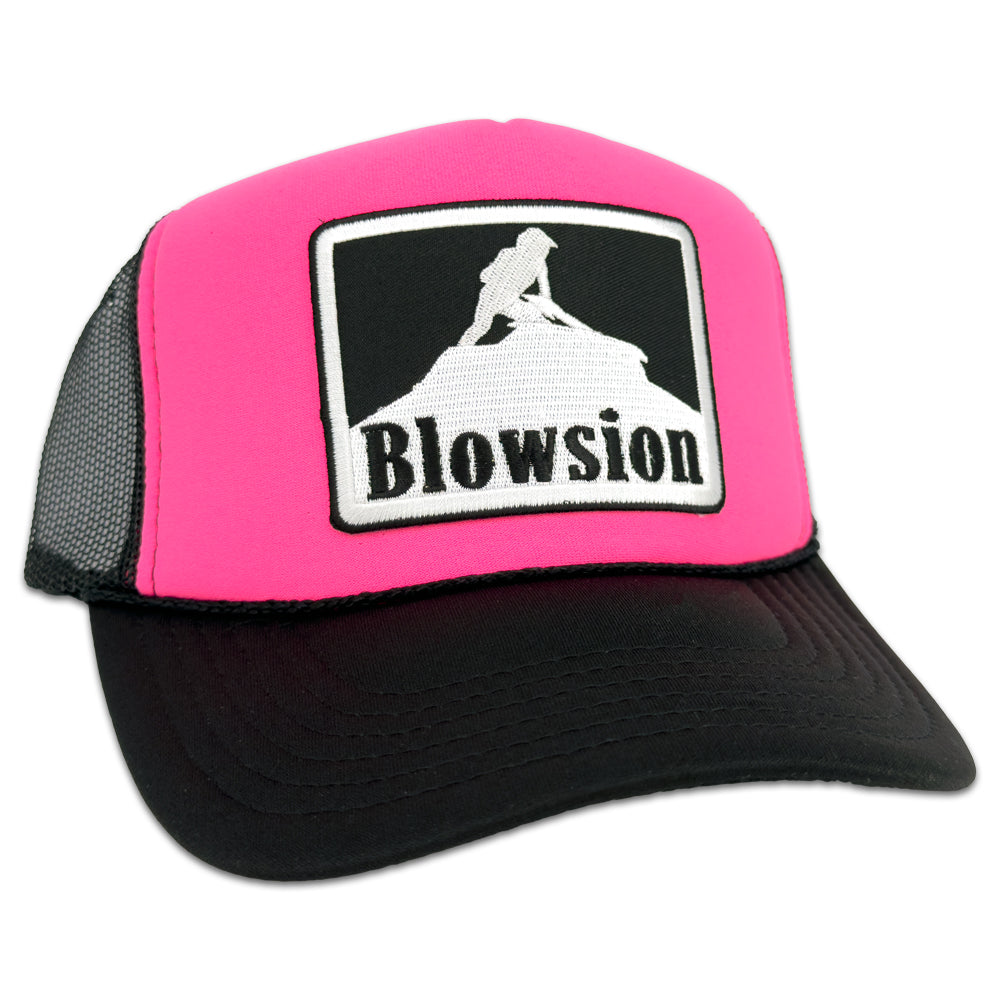 Blowsion Snapback Heater Hat - Black/Neon Pink