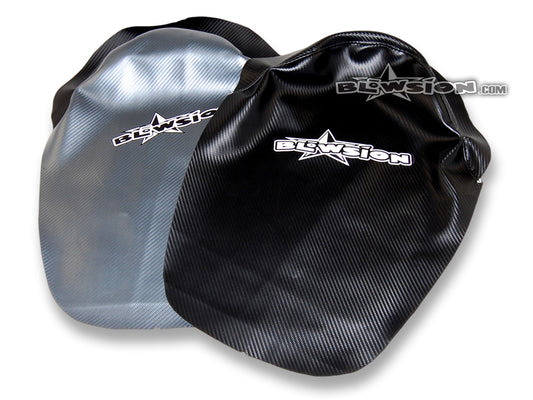 Chin Pad Cover - Staple On - 95-Older SJ - Front: Gun-Metal Carbon / Back: Carbon Black