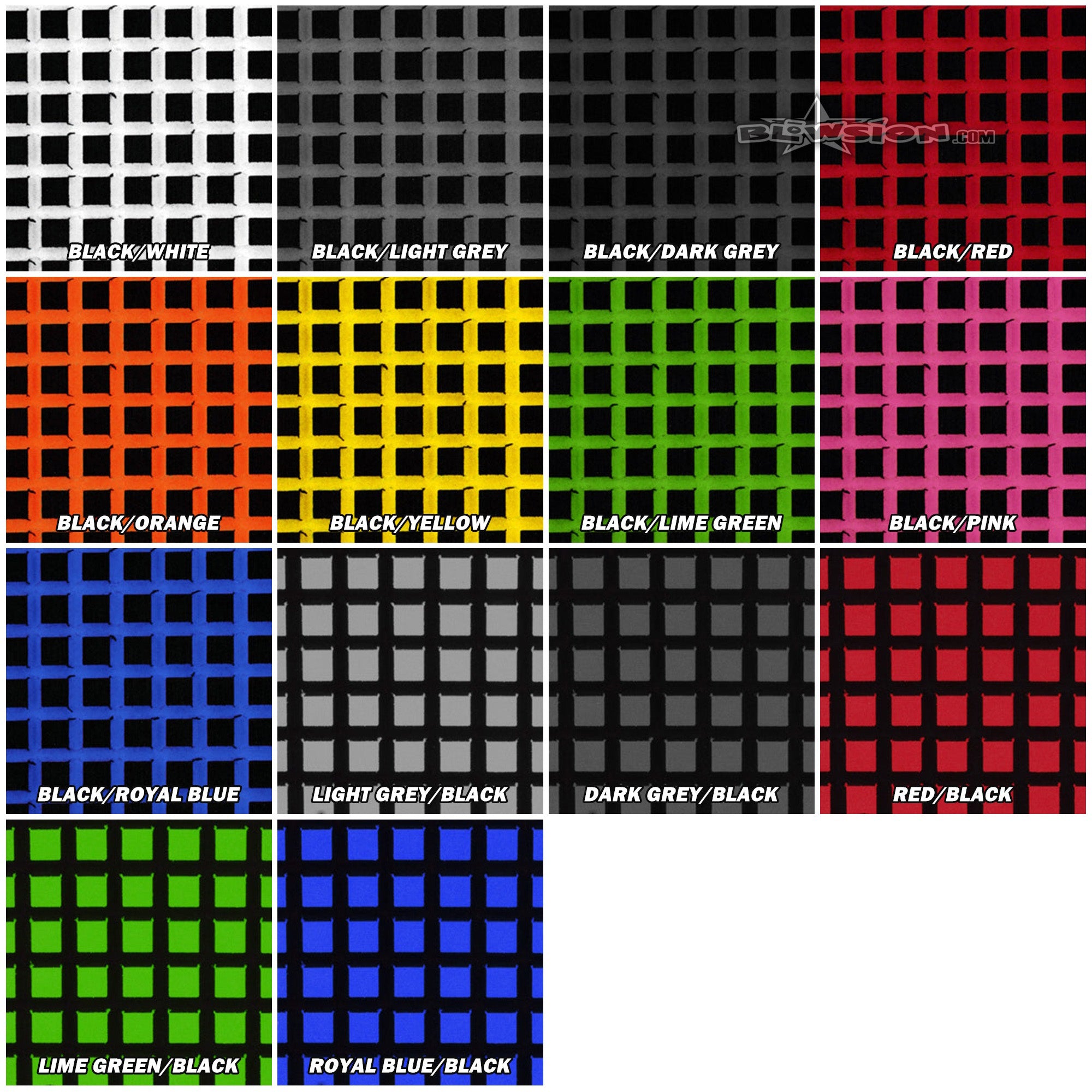 Dual layer waffle hydro matting color swatch