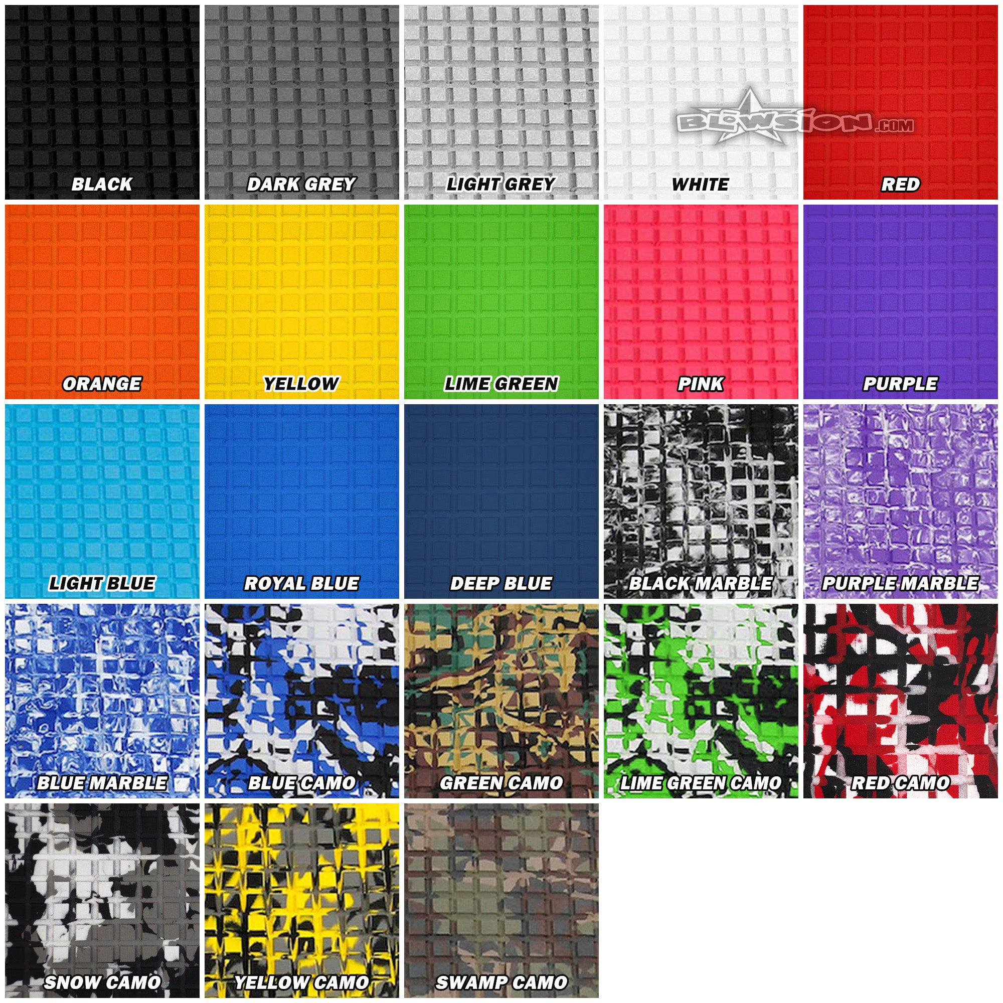 Waffle hydro matting color swatch