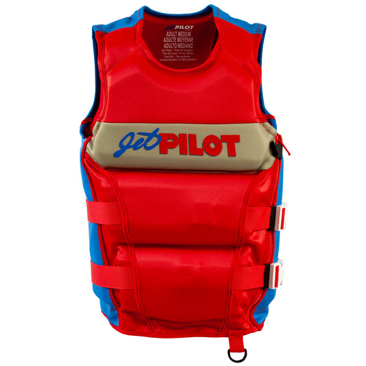 Jet Pilot Vintage Neoprene Vest - Red/Blue | JP25217