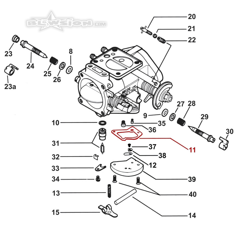 Mikuni Valve Body Gasket - BN34/123