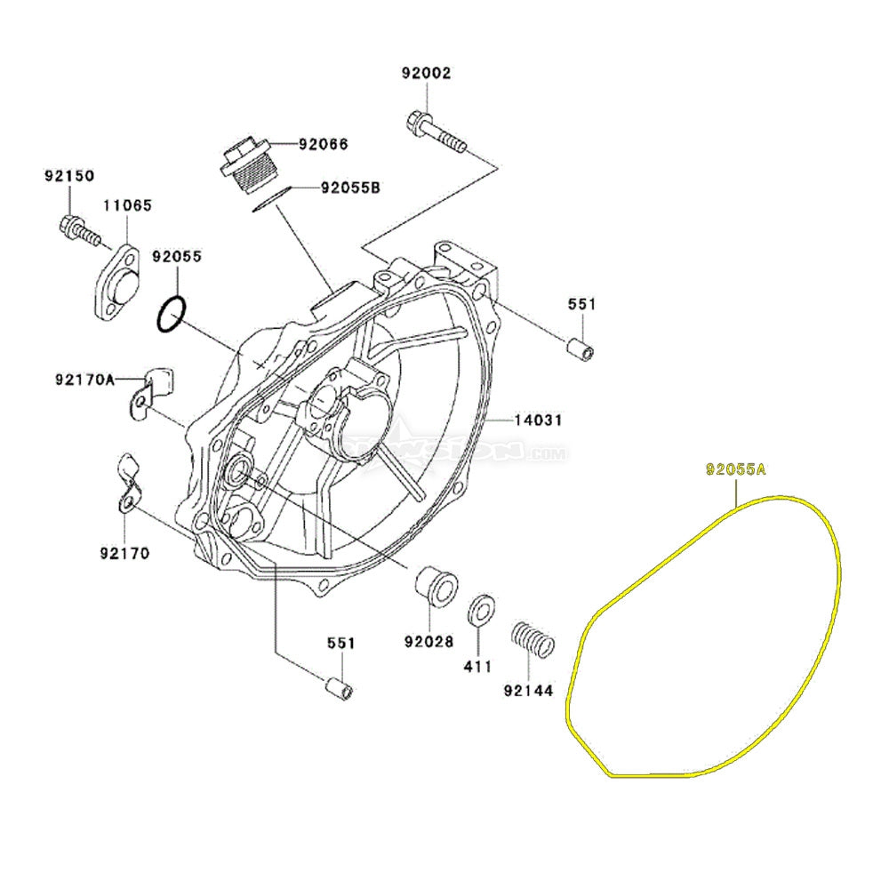 OEM Kawasaki Flywheel Cover O-Ring - 92055-3712