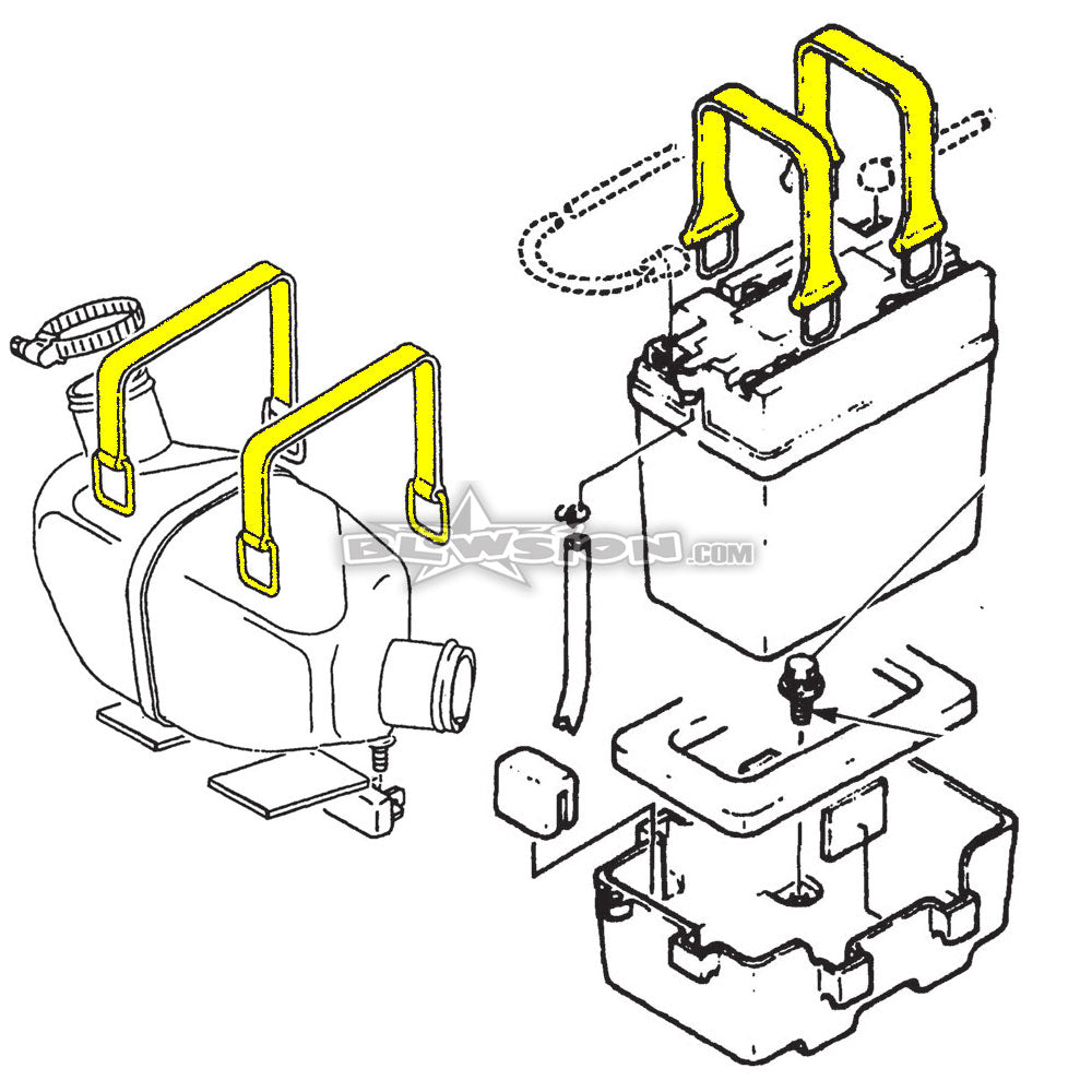 OEM Yamaha Battery / Waterbox Strap - EU0-68218-04-00