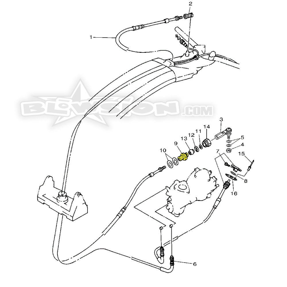 OEM Yamaha Steering Cable Connector Body - EU0-61436-00-00