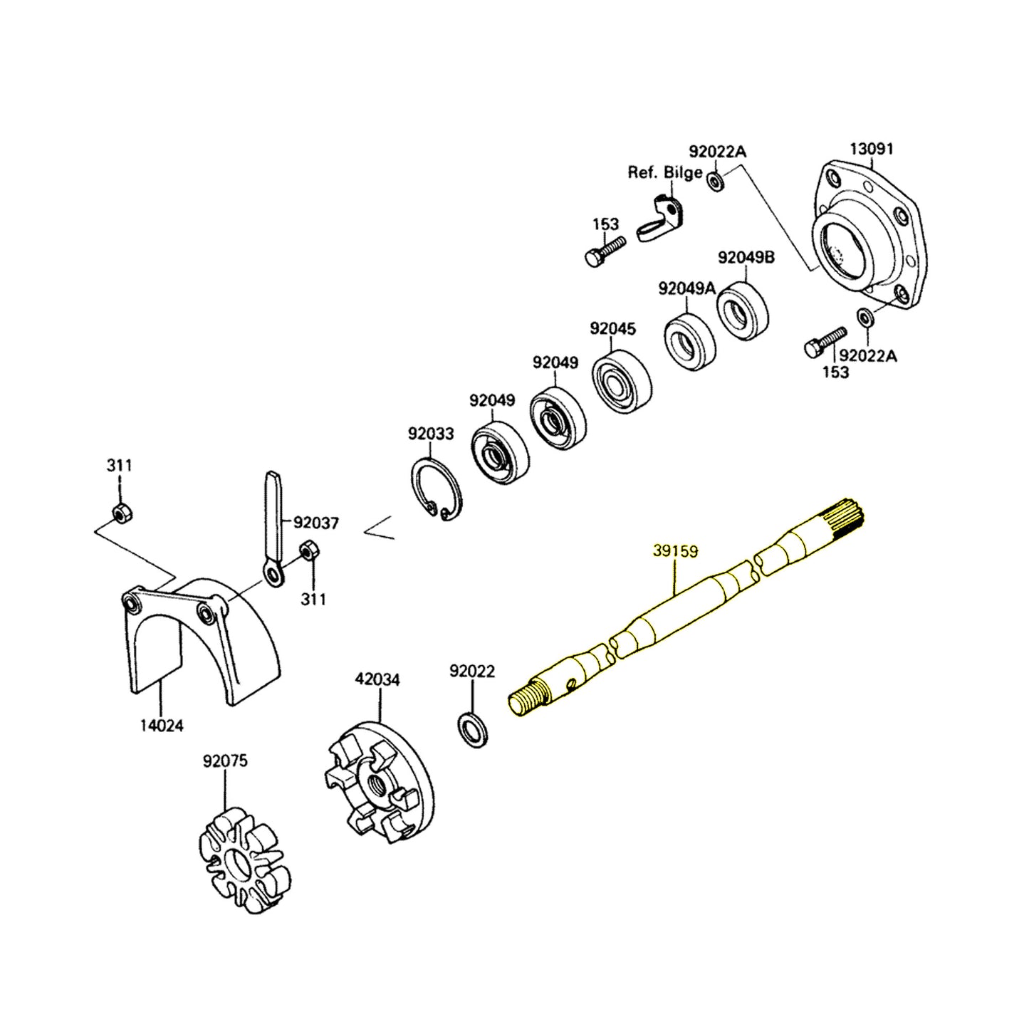 WSM Driveshaft - Kawasaki 650 X2 (1986-1993)