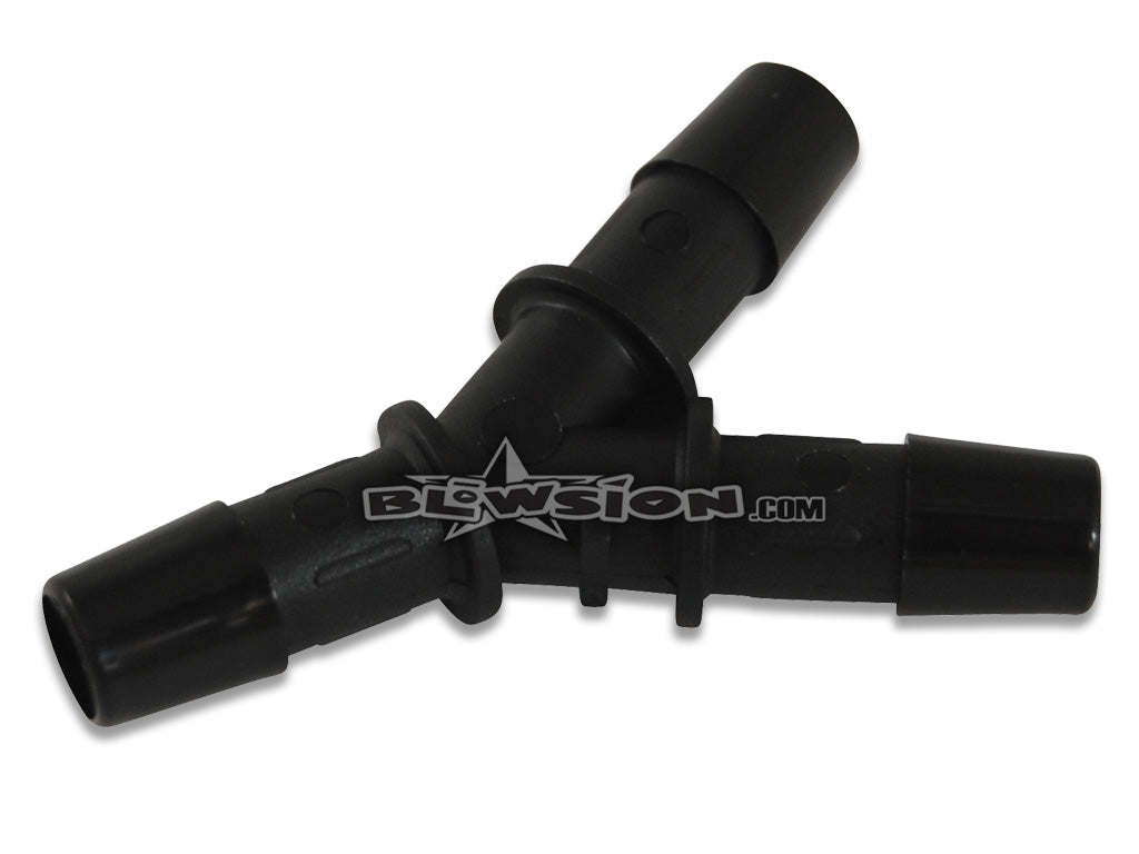 Y Fitting 3/8" Barbed - Black